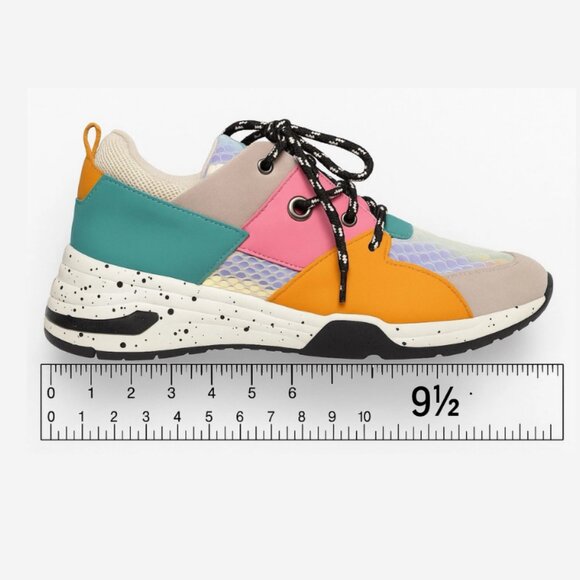 Y2K Sneakers Chunky Retro 90's Cape Robin Women Size 7½ - 8 Multi-Color Lace Up - Picture 2 of 7
